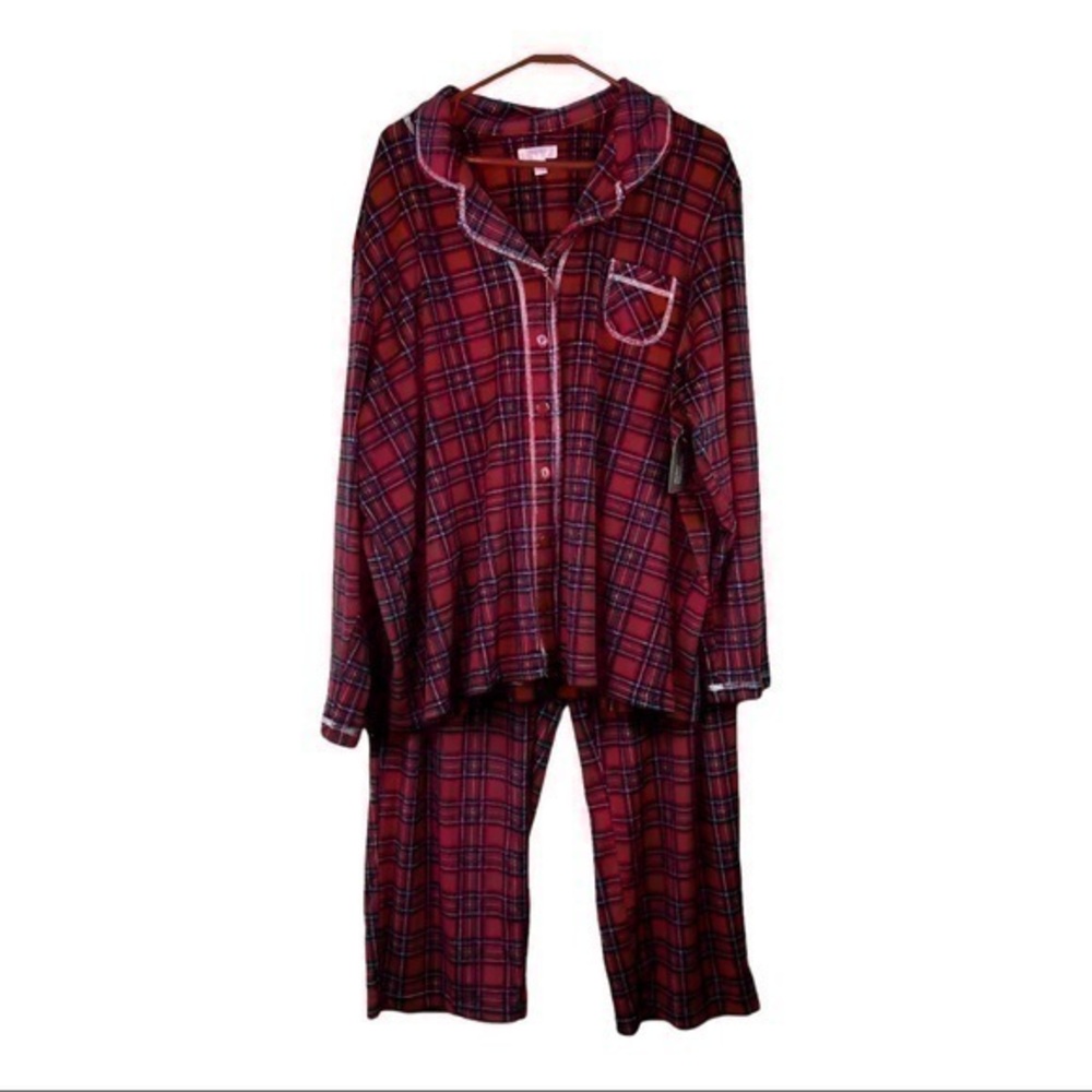 Secret Treasure Women Set Pajamas Black White Sz 3X